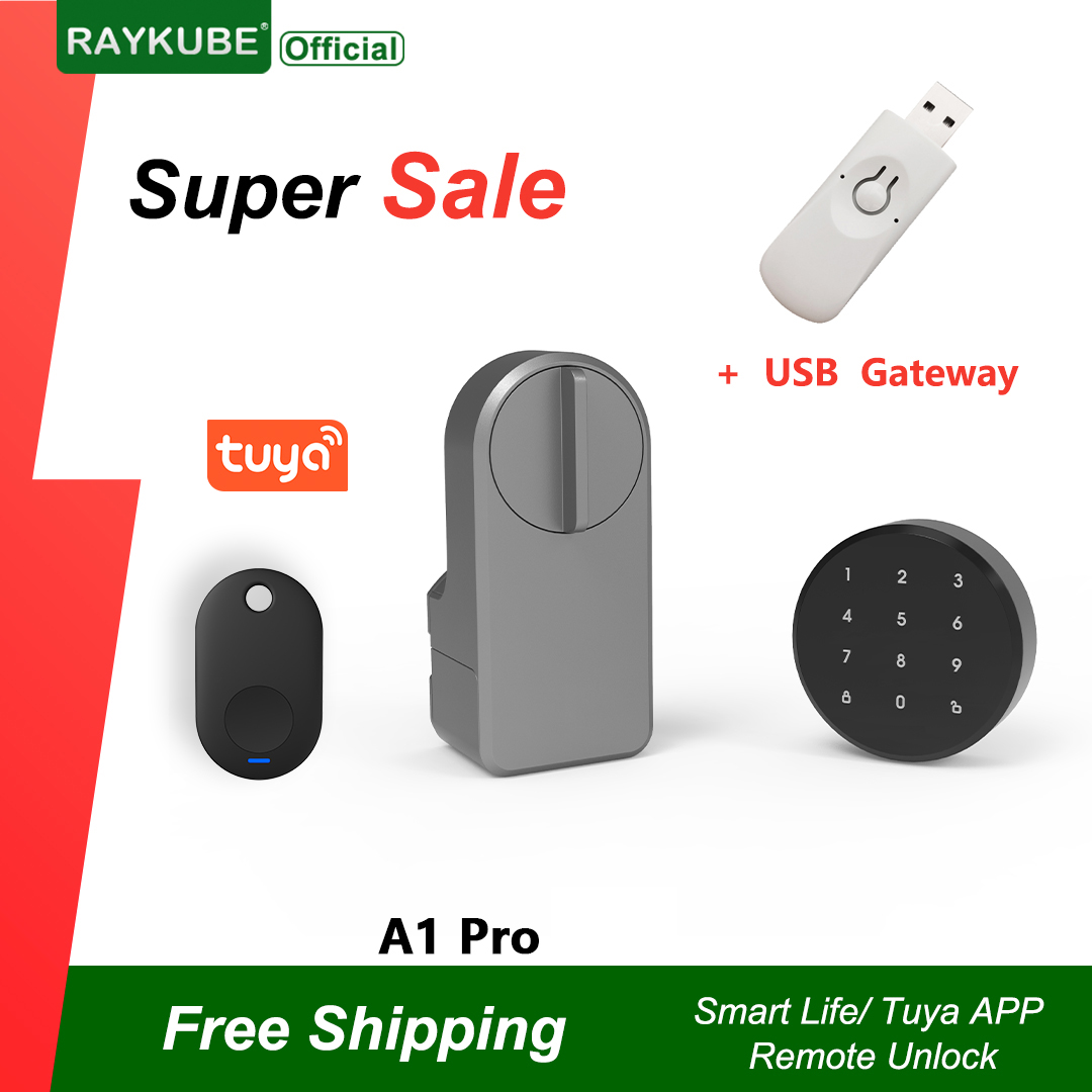 RAYKUBE A1 Pro Tuya BEL Smart  - Glass Door Hinge review and price