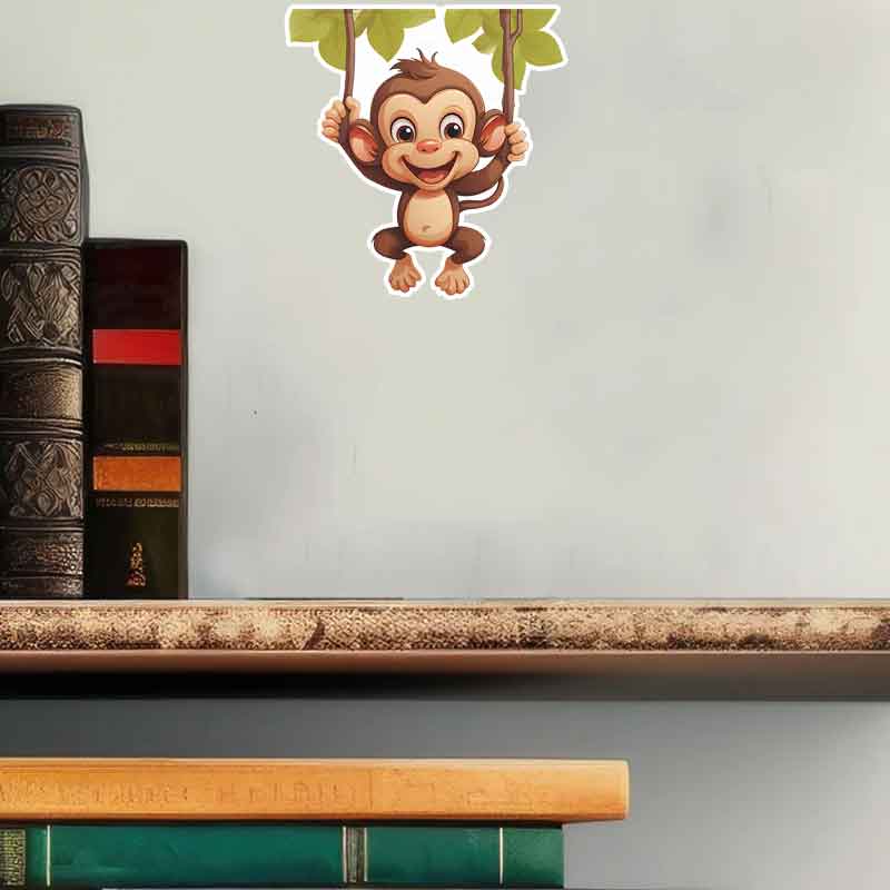 Cute Little Monkey Living Room - Pvc Panel Background review and price