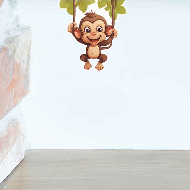 Cute Little Monkey Living Room - Pvc Panel Background review and price