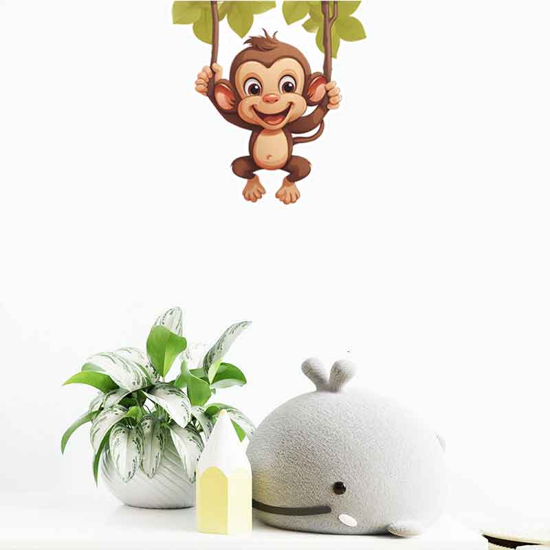 Cute Little Monkey Living Room - Pvc Panel Background review and price