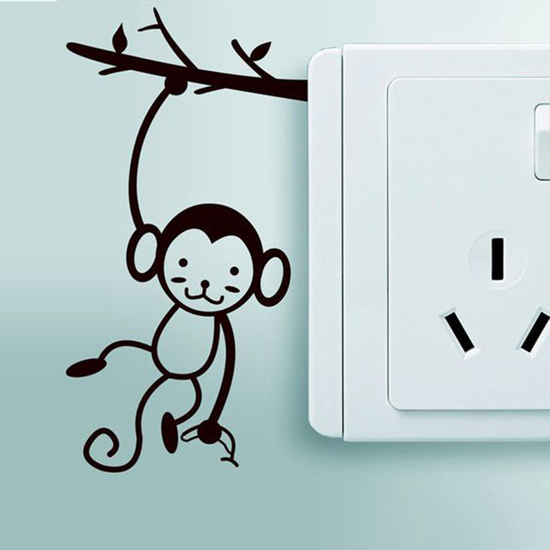 Black Cute Monkey Hanging Tree - Pvc Panel Background review and price